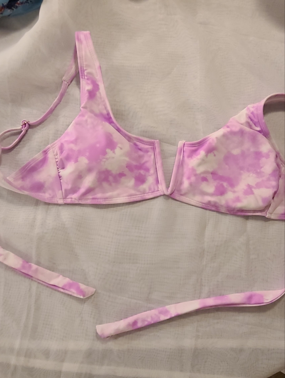 #58 - NWT California Waves Jrs' V-Wire Bralette Bikini Top, Jr's XL- Like Large - Picture 6 of 10